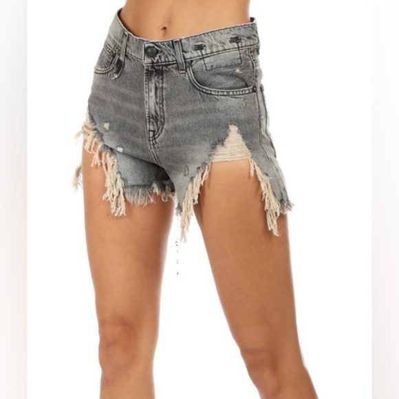 R13 shredded slouch short - Picture 3 of 11